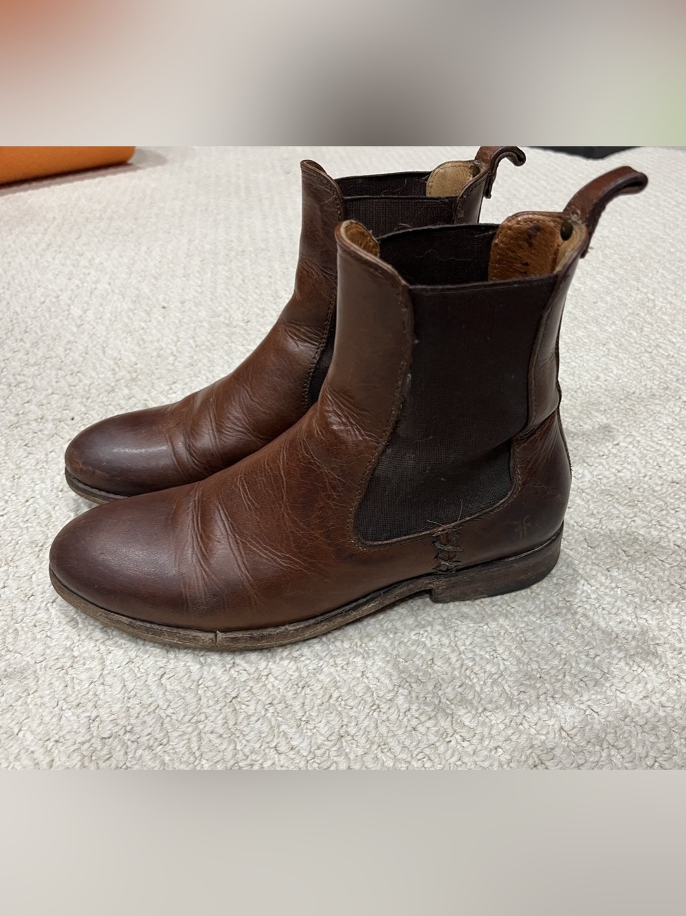 Frye Brown Leather Chelsea Boots
